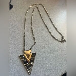 Gold and Silver Studded Necklace